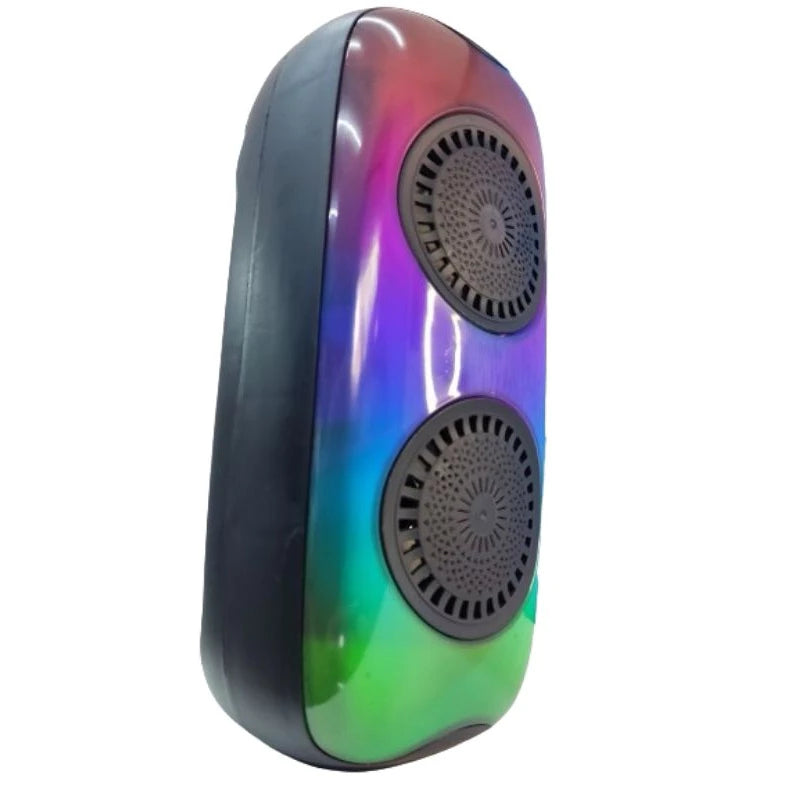 parlante 4x2 pulga ktx (luz led colores)